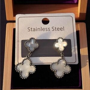 Stainless Steel 4‎ leaf clover Earrings